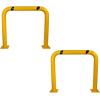 imageMytee Products HighProfile Steel Machine Guard Rail Safety Barrier  36quotx48quot Yellow Powder Coated wBlack Visibility Stripes Floor Mounted Bolton Safety Barrier for Warehouses Parking Area2  Pack