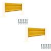 imageMytee Products 4 x 15quot BoltOn Steel 3Rib Guard Rails for Warehouse Aisle Corners and Equipment Protection 12000 lbs  Yellow2  Pack