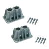 imageMytee Products 4quot X 658quot Steel Pipe Safety Railing Double Mounting Socket wAnchor Bolt Sets for Construction Sites ampamp Industrial Facilities2  Pack