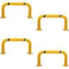 imageMytee Products HighProfile Steel Machine Guard Rail Safety Barrier  36quotx48quot Yellow Powder Coated wBlack Visibility Stripes Floor Mounted Bolton Safety Barrier for Warehouses Parking Area4  Pack