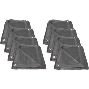 imageMytee Products 8 Pack 8x10 Black 70 Shade Mesh Tarp for Outdoor wGrommets  6 Oz Extra Durable Heavy Duty Mesh Tarps for Dump Truck Rolloff Trucks  Mesh Shade Net Cloth for Sun Plant Patio8 x 10