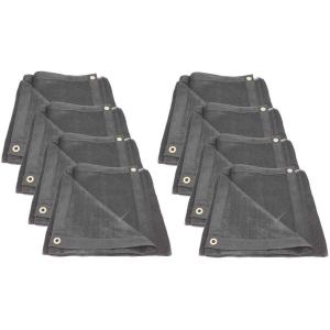 imageMytee Products 8 Pack 8x10 Black 70 Shade Mesh Tarp for Outdoor wGrommets  6 Oz Extra Durable Heavy Duty Mesh Tarps for Dump Truck Rolloff Trucks  Mesh Shade Net Cloth for Sun Plant Patio6 x 8