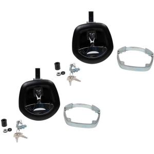 imageMytee Products Underbody Truck Tool Box Latch Replacement Lock wKeys  Black Powder Coated Latch wChrome Paddle  Tool Box Lock Replacement for Trucks RV Trailer UTV ATV2  Pack