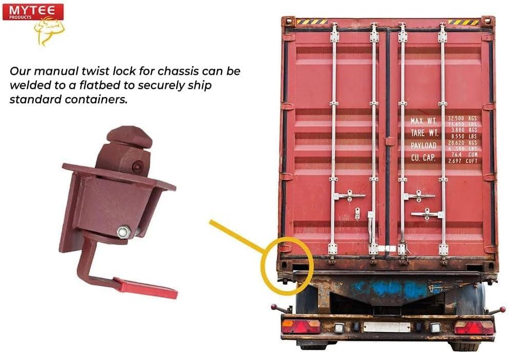 imageMytee Products Shipping Container Manual Twist Lock Weld Type for Chassis 2 Pack8  Pack