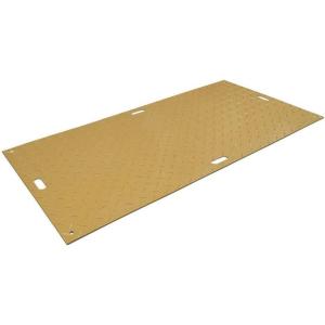 imageMytee Products 4 Pcs Ground Protection Mats 4 x 8  Tan 4ft W x 8ft L Heavy Equipment Mats w 6 Pcs Single Connectors4 FT x 8 FT