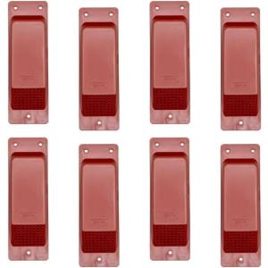 imageMytee Products 8 Pack Shipping Container Air Vent Cross Flow Ventilation  Light GreyRed