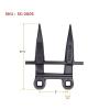 imageMytee Products 2 Pack Combine Platform Sickle Bar Rock Guard fits MacDon Part  118344  Black Powder Coated Forged Steel Sickle Mower Knife Guard with Two Prongs1  Pack