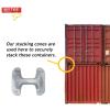 imageMytee Products 8 Pack Sea Rail Shipping Container Stacking Cone  Forged Steel  Used Between Containers to Securely Stack Them Vertically4  Pack