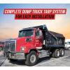 imageMytee Products Complete Electric Aluminum 4Spring Dump Truck Tarp System with 8 x 14 Mesh Tarp for Dump Truck Beds Upto 24 Long amp Under 106 Wide  Complete Dump Truck Tarping System8 x 14