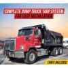 imageMytee Products Complete Electric Aluminum 4Spring Dump Truck Tarp System with 8 x 14 Mesh Tarp for Dump Truck Beds Upto 24 Long amp Under 106 Wide  Complete Dump Truck Tarping System7 x 22