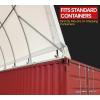 imageMytee Products Shipping Container Canopy Shelter Kit  40L x 40W 21 Oz 610 GSM PVC White Cover Storage Container Roof with Back End Wall  Snow UV and WeatherResistant20 x 33 Feet