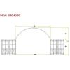 imageMytee Products Shipping Container Canopy Shelter Kit  40L x 40W 21 Oz 610 GSM PVC White Cover Storage Container Roof with Back End Wall  Snow UV and WeatherResistant40 x 26 Feet