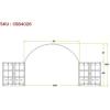 imageMytee Products Shipping Container Canopy Shelter Kit  40L x 40W 21 Oz 610 GSM PVC White Cover Storage Container Roof with Back End Wall  Snow UV and WeatherResistant40 x 26 Feet