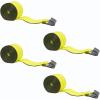 imageMytee Products 10 Pack 4 x 30 Reflective Winch Strap with Flat Hook  Heavy Duty Yellow Tie Down Strap 5400 lb WLL 4 Inch Cargo Control for Flatbed Truck Utility Trailer4  Pack