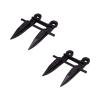 imageMytee Products 2 Pack Combine Platform Sickle Bar Rock Guard fits MacDon Part  118344  Black Powder Coated Forged Steel Sickle Mower Knife Guard with Two Prongs2  Pack