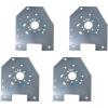 imageMytee Products Aluminum Tarp Spool Mounting Bracket for Dump Truck Tarp Systems  Universal Truck Compatibility RustProof Predrilled Holes4  Pack