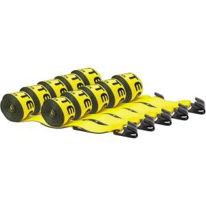 imageMytee Products 10 Pack 3 X30 Winch Straps wFlat Hook WLL 5000 Flatbed Tie Down Strap10  Pack