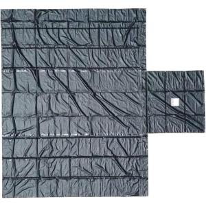 imageMytee Products 16 x 27 Flatbed Truck 18 Oz Steel Tarp with 4 FT Drop Flap amp Stainless Steel DRings  Black Vinyl Waterproof Tarp for Trailers to Protect Cargo from Wind Rain Snow and Sun16 x 27 4 Drop