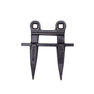 imageMytee Products 2 Pack Combine Platform Sickle Bar Rock Guard fits MacDon Part  118344  Black Powder Coated Forged Steel Sickle Mower Knife Guard with Two Prongs1  Pack