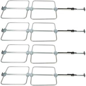 imageMytee Products 4 Pack Cargo Load Lock Bar Kit  Steel Ratcheting 89105 wBoltOn Hoop Set 1 Round4  Pack