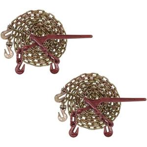 imageMytee Products 516 Grade 70 Chain and Binder Kit  Includes 8 51638 G70 Lever Style Snap Binder amp 8 516 x 20 G70 Chain wGrab Hooks  5400 lbs Safe Load Limit for Truck amp Flatbed Trailer2  Pack