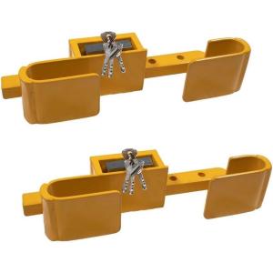 imageMytee Products Heavy Duty Shipping Container Door Lock wPadlock 4 Keys  9 to 17 Adjustable AntiTheft Steel Cargo Door Lock for SemiTrailer Box Warehouse Door2  Pack