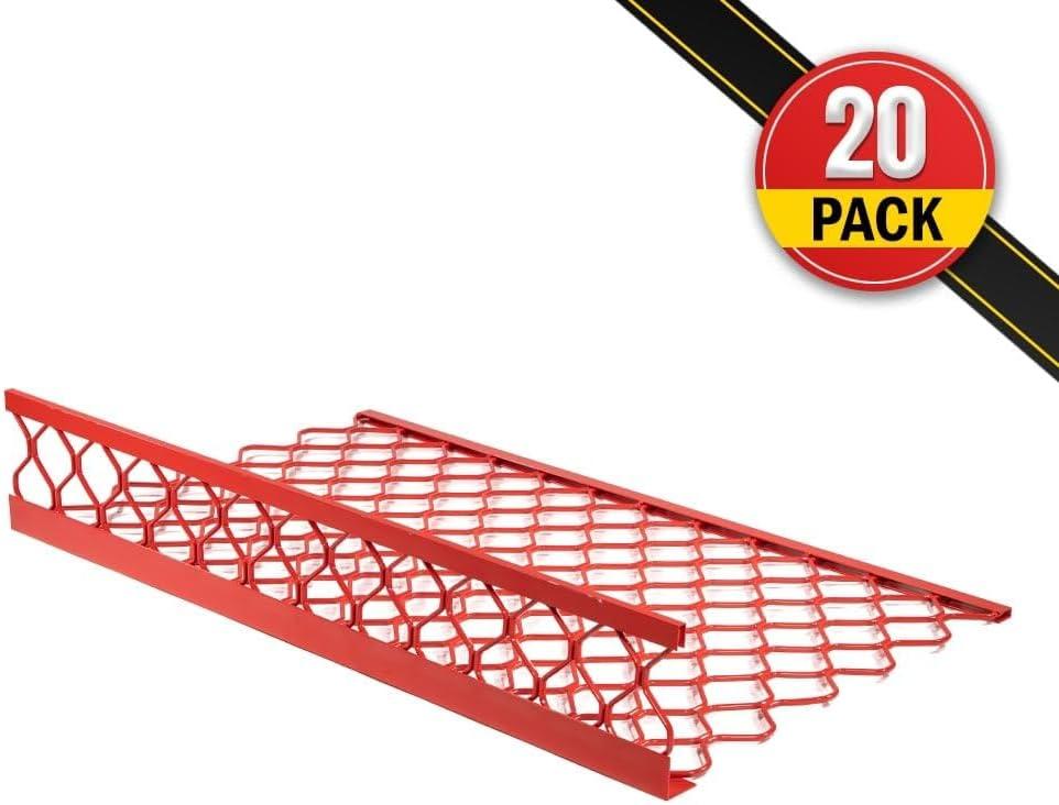 imageMytee Products 10 Pack 48x30 Drop Aluminum Mesh Brick Guard Corner Protector  L Shape Mesh Edge Guard Corrosion ResistantRed