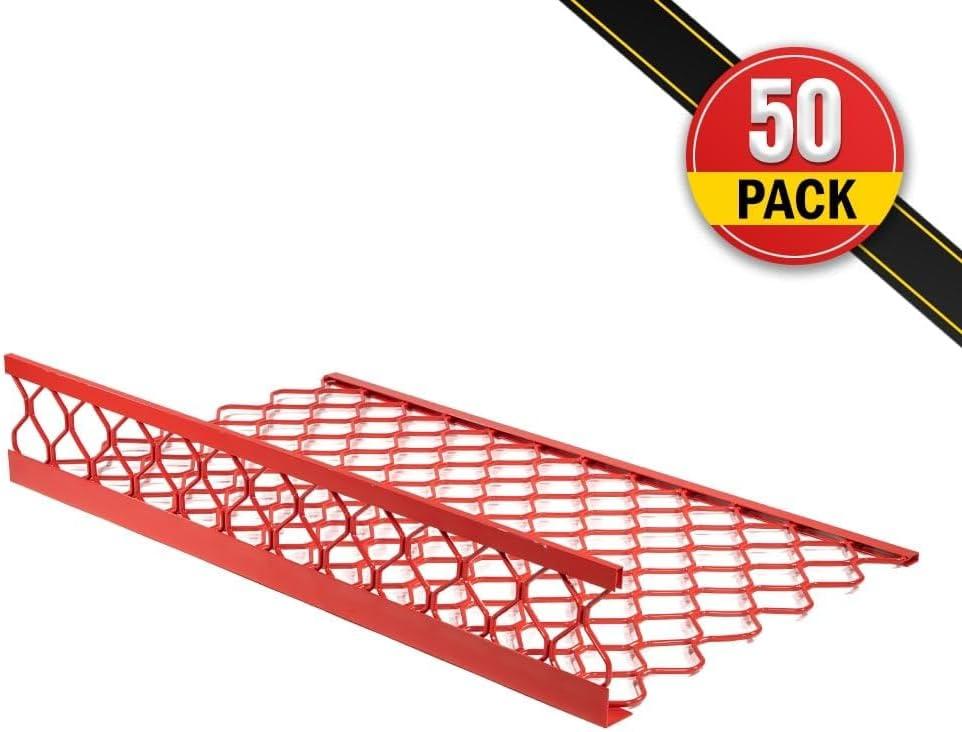 imageMytee Products 10 Pack 48x30 Drop Aluminum Mesh Brick Guard Corner Protector  L Shape Mesh Edge Guard Corrosion ResistantRed