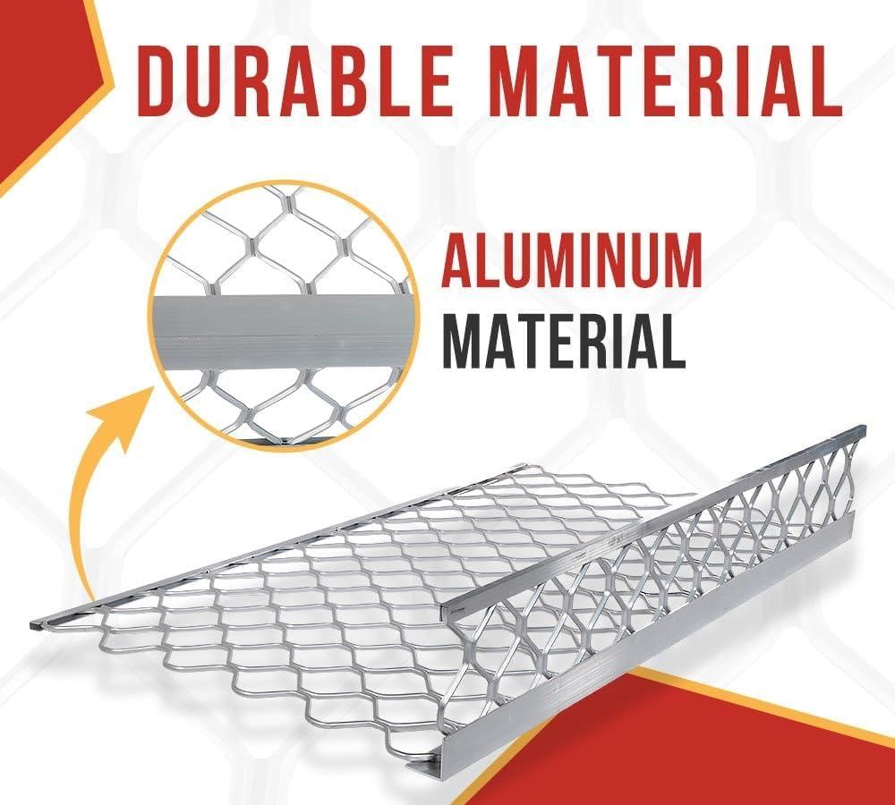 imageMytee Products 10 Pack 48x30 Drop Aluminum Mesh Brick Guard Corner Protector  L Shape Mesh Edge Guard Corrosion ResistantSilver