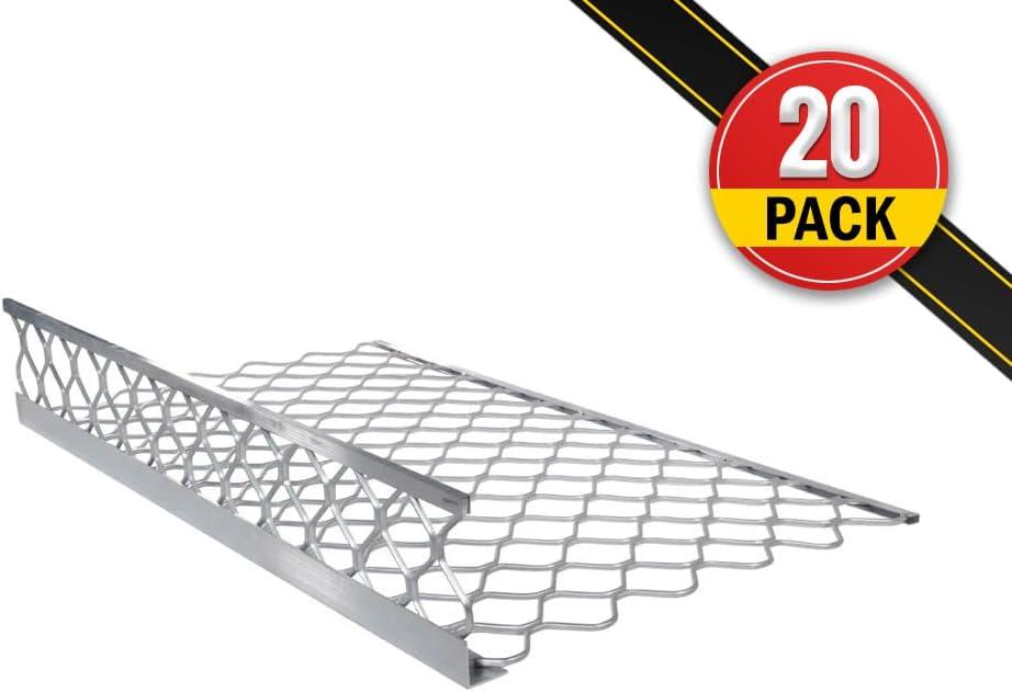 imageMytee Products 10 Pack 48x30 Drop Aluminum Mesh Brick Guard Corner Protector  L Shape Mesh Edge Guard Corrosion ResistantSilver