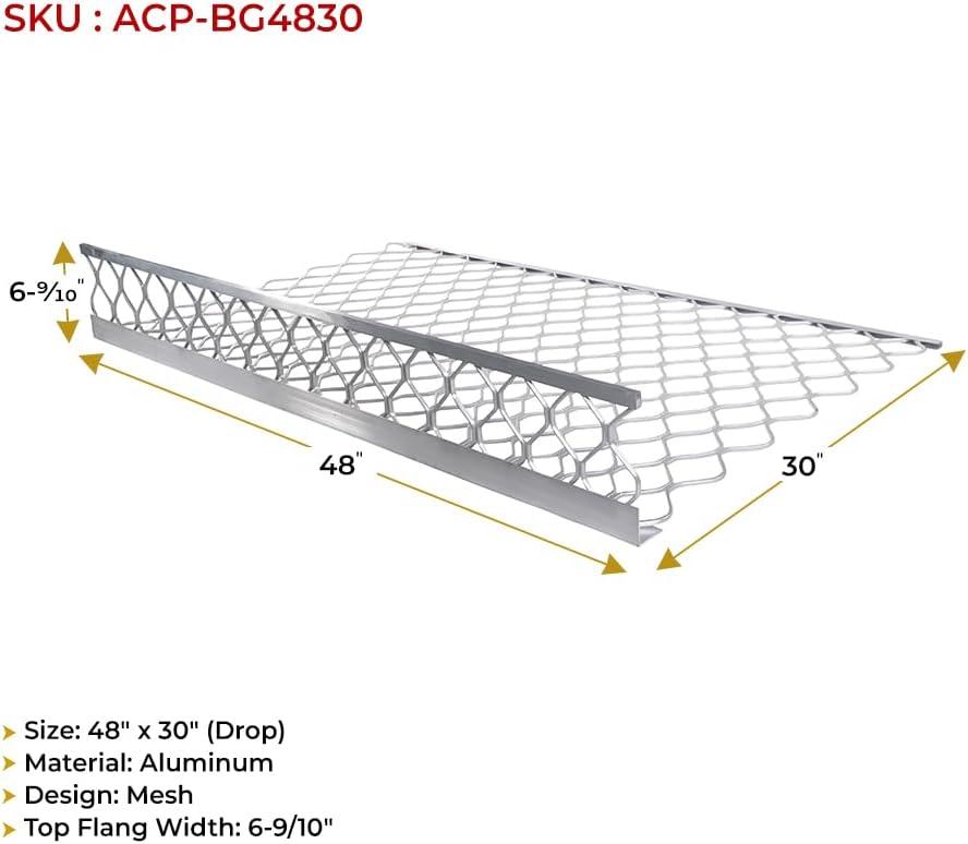 imageMytee Products 10 Pack 48x30 Drop Aluminum Mesh Brick Guard Corner Protector  L Shape Mesh Edge Guard Corrosion ResistantSilver