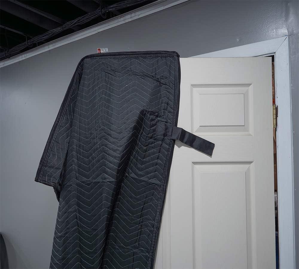 imageMytee Products Black Quilted and Padded Door Moving Cover  39x79 Polyester Washable and Reusable Furniture Door Blanket for Interior Exterior Use2  Pack