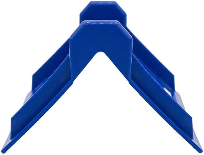 imageMytee Products V Shaped Board 4 Blue Plastic Corner Edge Protectors for Cargo Loads  Tie Down Strap Guard for Winch Ratchet Straps on Flatbed Trailers  VStyle Tie Downs Edge Protectors