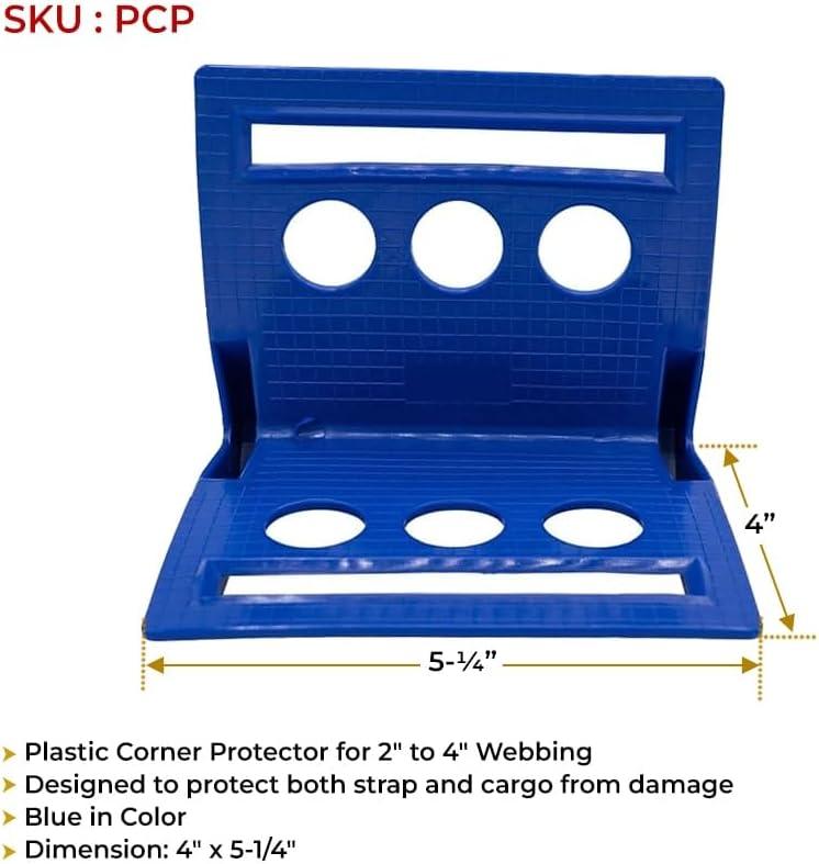 imageMytee Products V Shaped Board 4 Blue Plastic Corner Edge Protectors for Cargo Loads  Tie Down Strap Guard for Winch Ratchet Straps on Flatbed Trailers  VStyle Tie Downs Edge Protectors
