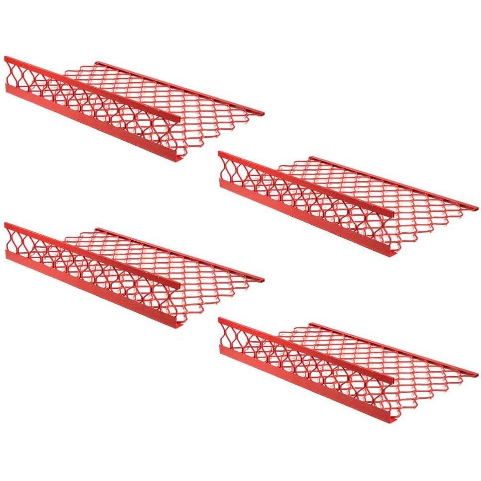 imageMytee Products 10 Pack 48x30 Drop Aluminum Mesh Brick Guard Corner Protector  L Shape Mesh Edge Guard Corrosion ResistantRed