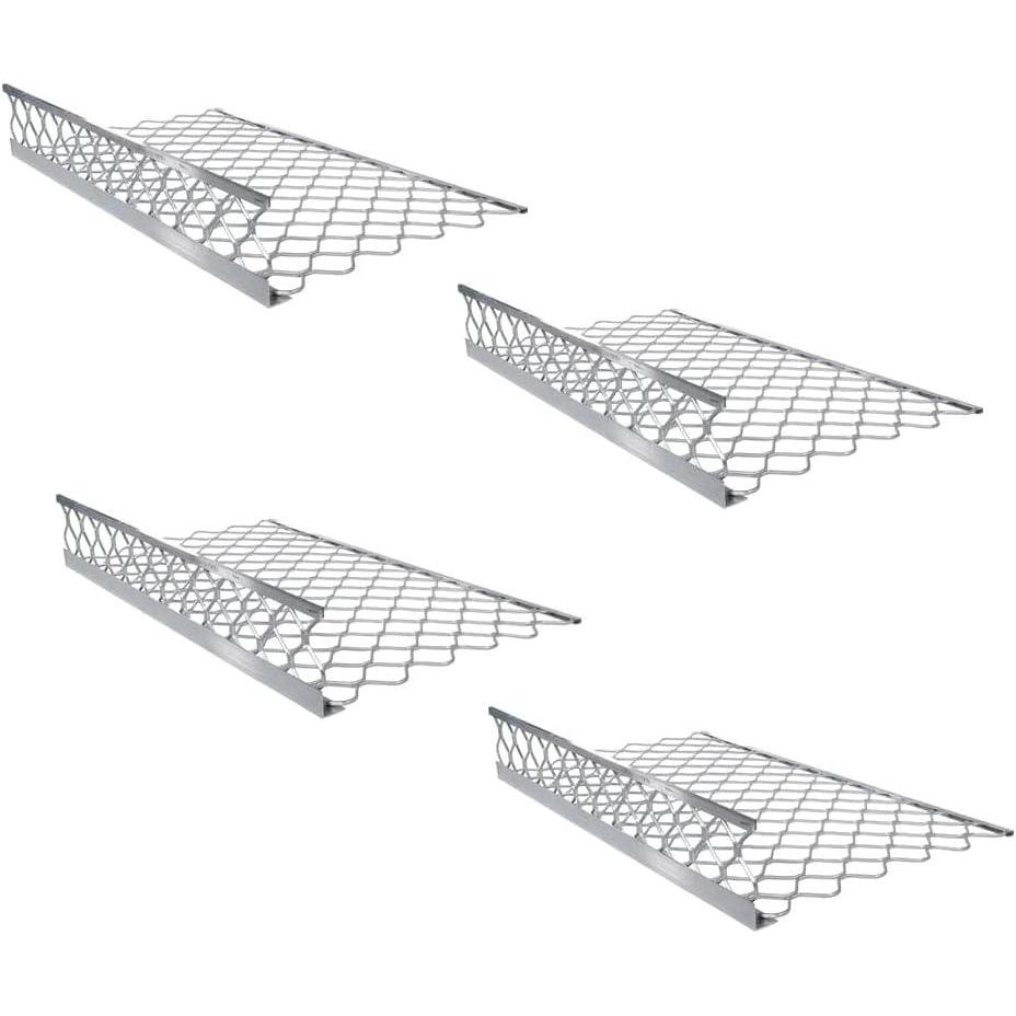 imageMytee Products 10 Pack 48x30 Drop Aluminum Mesh Brick Guard Corner Protector  L Shape Mesh Edge Guard Corrosion ResistantSilver