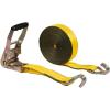imageMytee Products 10 Pack 2 inch x30 ft Heavy Duty Ratchet Straps with Double J Hooks  10000 Lbs Breaking Strength Blue Tie Down Straps wWire Hooks for Industrial Use Trailers Truck CargoYellow