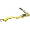 imageMytee Products 10 Pack 2 inch x30 ft Heavy Duty Ratchet Straps with Double J Hooks  10000 Lbs Breaking Strength Blue Tie Down Straps wWire Hooks for Industrial Use Trailers Truck CargoYellow
