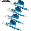 imageMytee Products 10 Pack 2 inch x30 ft Heavy Duty Ratchet Straps with Double J Hooks  10000 Lbs Breaking Strength Blue Tie Down Straps wWire Hooks for Industrial Use Trailers Truck CargoBlue