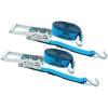 imageMytee Products 2 Pack 2 Inch x 27 FT Blue Ratchet Strap with J Hooks  10000 Lbs Breaking Strength  Heavy Duty Tie Down Cargo Truck Straps with Wire Hooks for Flatbed Truck Trailers PickupBlue
