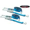 imageMytee Products 2 Pack 2 Inch x 27 FT Blue Ratchet Strap with J Hooks  10000 Lbs Breaking Strength  Heavy Duty Tie Down Cargo Truck Straps with Wire Hooks for Flatbed Truck Trailers PickupBlue
