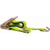 imageMytee Products 2 Pack 2 in x 15 ft Ratchet Straps with Wire Hook  Safety Green Flatbed Truck Tie Down 3333 lbs  WLLHI Viz Green