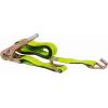 imageMytee Products 2 Pack 2 in x 15 ft Ratchet Straps with Wire Hook  Safety Green Flatbed Truck Tie Down 3333 lbs  WLLHI Viz Green