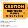 imageMytee Products 2 Pack Caution This Truck Makes Wide Turns Decal Sign  1134x1714 High Visibility UV Resistant SelfAdhesive Vinyl Vehicle Sticker Trailer Label1134x1714