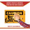imageMytee Products 2 Pack Caution This Truck Makes Wide Turns Decal Sign  1134x1714 High Visibility UV Resistant SelfAdhesive Vinyl Vehicle Sticker Trailer Label1134x1714