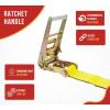 imageMytee Products 2 Pack Ratchet TieDown Straps with Wire Hook 3 x 30 Yellow Ratchet Strap  15000 Lbs Breaking Strength  Heavy Duty TieDown Ratchet Straps for Flatbed Truck Trailers PickupYellow