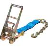 imageMytee Products 3 in x 30 ft Ratchet Strap with Chain AnchorBlue