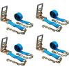 imageMytee Products 3 in x 30 ft Ratchet Strap with Chain AnchorBlue