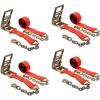imageMytee Products 3 in x 30 ft Ratchet Strap with Chain AnchorRed