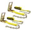 imageMytee Products 3 in x 30 ft Ratchet Strap with Chain AnchorYellow